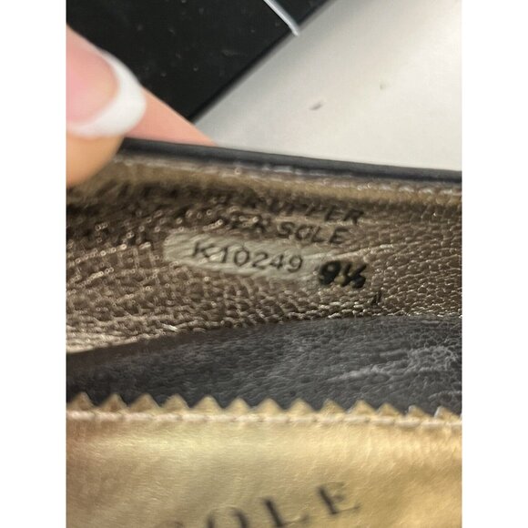 Kenneth Cole Smooth Operator Leather Shoes Heels Pumps 9.5 Matte Black Brazil - Picture 10 of 11